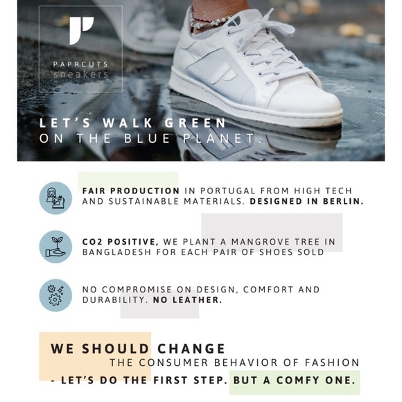 White sneakers -Paprcuts - Picture 3 of 4